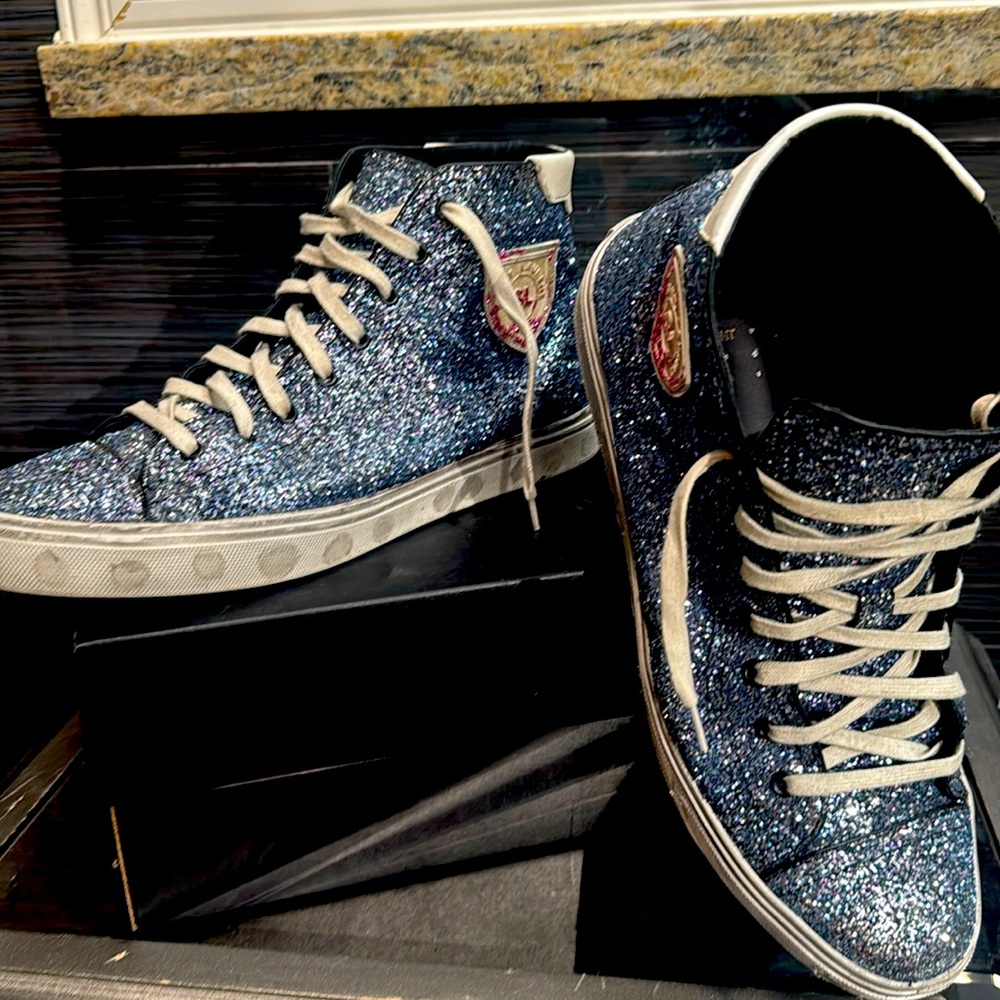 Saint Laurent Glitter High Top Sneaker